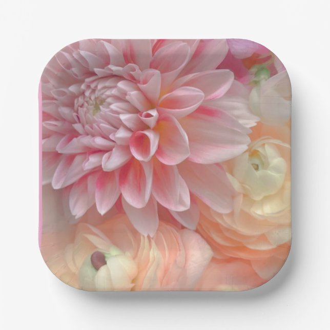 Dreamy Florals Paper Plate (Front)