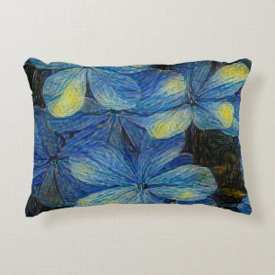 Dreamy flowers in Vincent Van Gogh art style. Arti Decorative Cushion