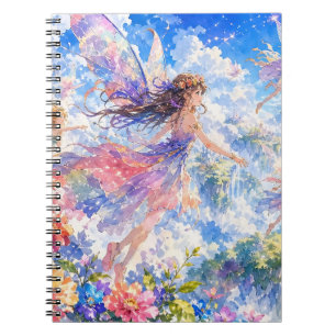 Dreamy Flying Fairy Spiral Notebook