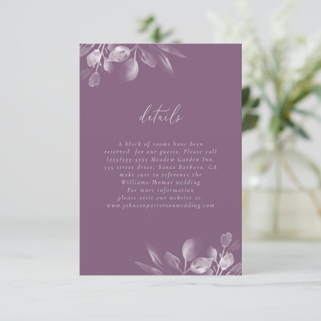 Dreamy Foliage RSVP Card (Standing Front)