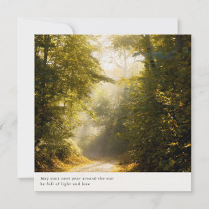 Dreamy forest nature aesthetic, greeting card
