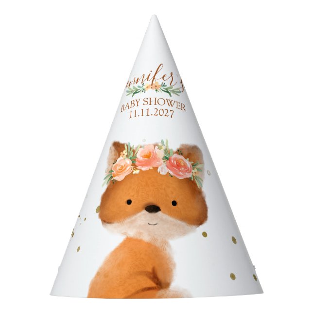 Dreamy Fox Celebration Party Hat (Front)