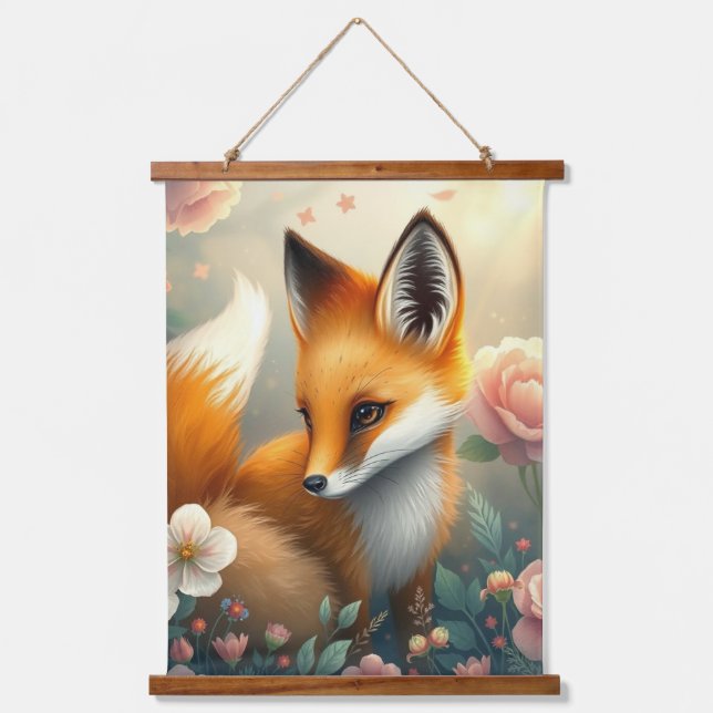 Dreamy Fox  Hanging Tapestry (Front)
