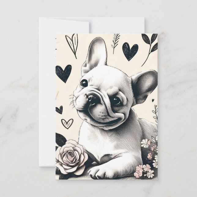 Dreamy Frenchie Thank You Card (Front)