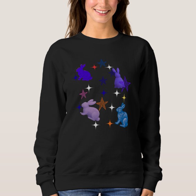 Dreamy Galaxy Bunnies Sweatshirt (Front)