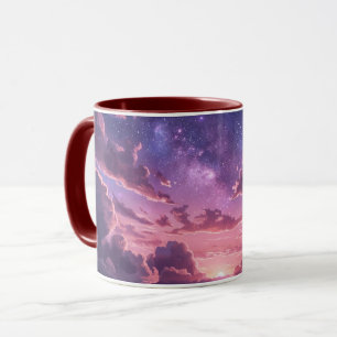 Dreamy Galaxy Sky Mug Pink Purple Cloudscape Cer