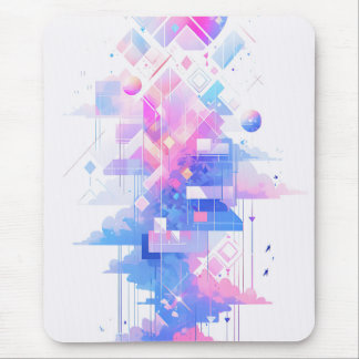 Dreamy Geometric Skyscape Mouse Pad