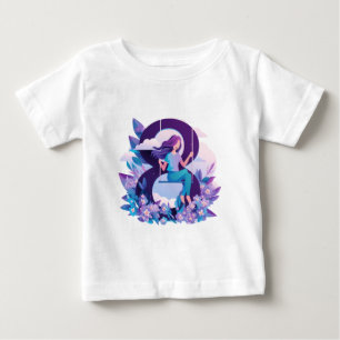 Dreamy Girl on Swing – Whimsical Kids’ design Baby T-Shirt