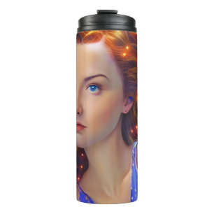 Dreamy Girl with Rainbow Lights  Thermal Tumbler