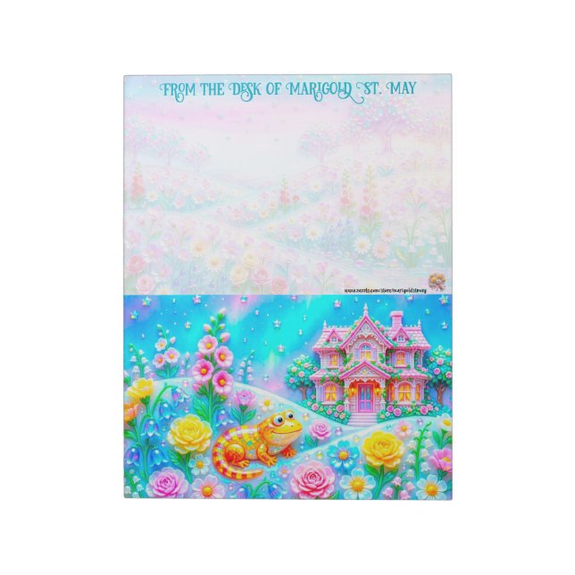 Dreamy Glass Salamander Notepad (Rotated)