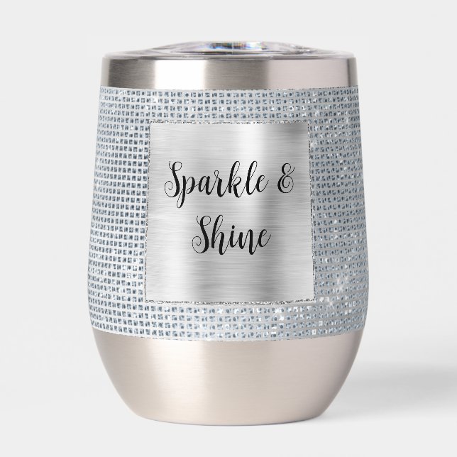 Dreamy Glitzy Silver Sparkle  (Front)