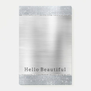 Dreamy Glitzy Silver Sparkle  Post-it Notes
