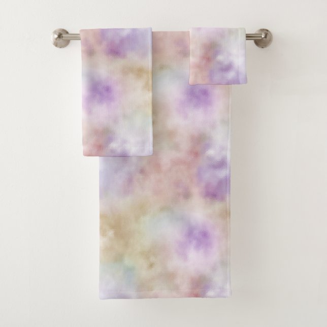 Dreamy Gold Purple Ombre    Bath Towel Set (Insitu)