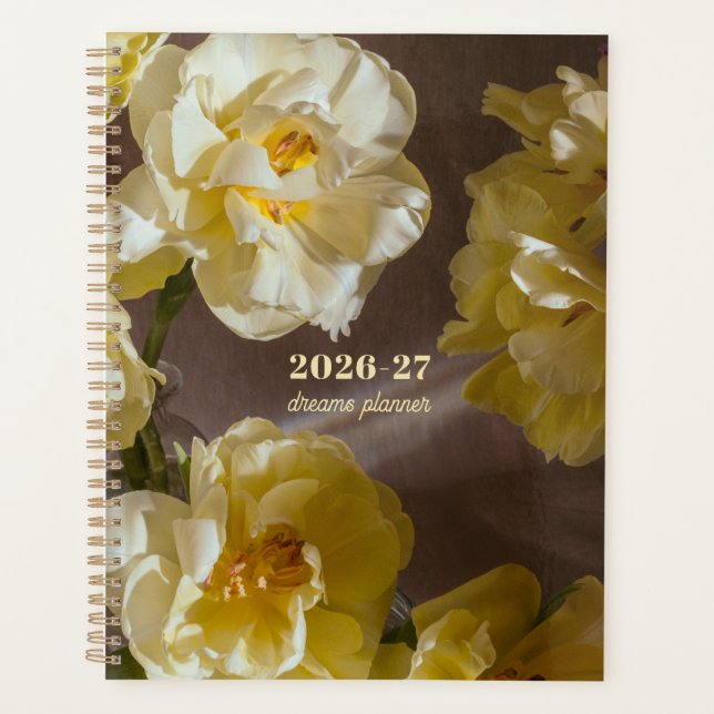 Dreamy golden tulips planner (Front)