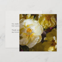 Dreamy golden yellow floral Thank You Friend