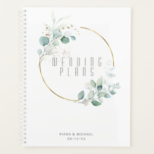 Dreamy Greenery Wedding Green/Blue ID817 Planner