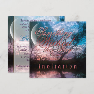 Dreamy Halloween Gothic Wedding Invitation