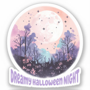 Dreamy Halloween Night – Pastel Purple Moon