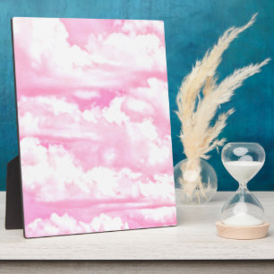 Dreamy Happy Pink Clouds Plaque
