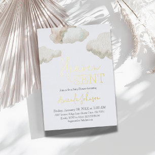 Dreamy Heaven Sent Blue Boy Baby Shower