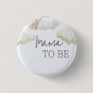 Dreamy Heaven Sent Blue Boy Baby Shower 3 Cm Round Badge
