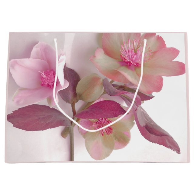 Dreamy Hellebores Paper Placemat Large Gift Bag (Front)