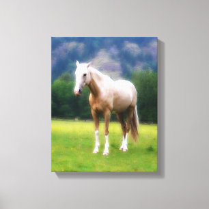 Dreamy Horse - Cream Palomino Canvas Print
