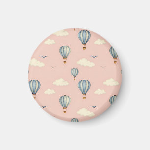 Dreamy Hot Air Balloon Sky Pattern Magnet