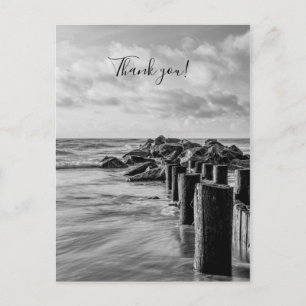 Dreamy Jettie Grayscale Thank You Postcard