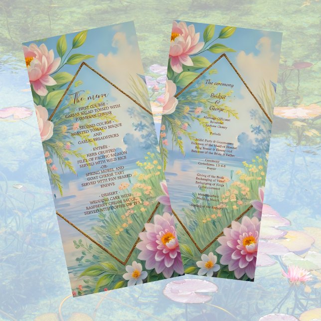 Dreamy Lakeside Garden Wedding menu (Creator Uploaded)