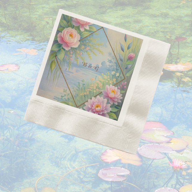 Dreamy Lakeside Garden Wedding Napkin (Creator Uploaded)
