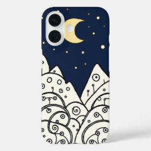 Dreamy Landscape: A Whimsical Doodle iPhone 16 Case