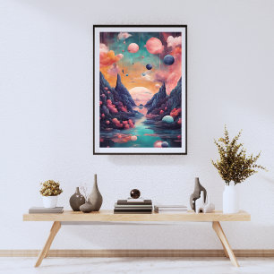 Dreamy Landscape Surrealism Print Poster 