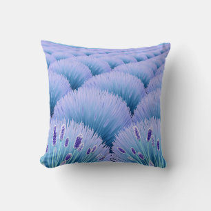 Dreamy Lavender Fields Aesthetic Purple Blue  Cushion