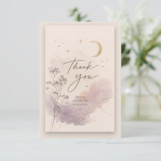 Dreamy Lavender Watercolor Thank You Card