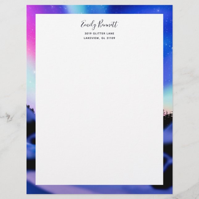 Dreamy Lights Custom Letterhead (Front)