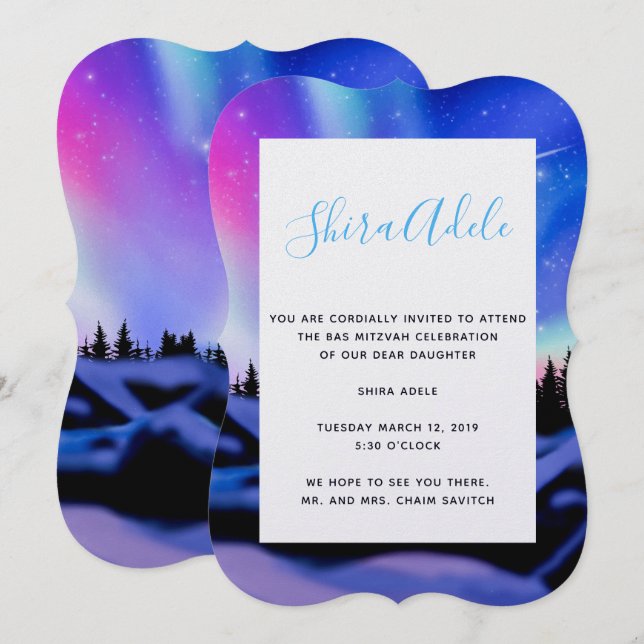 Dreamy Lights Invitation (Front/Back)