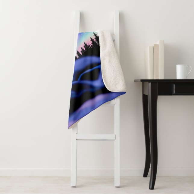 Dreamy Lights Sherpa Blanket (In Situ)