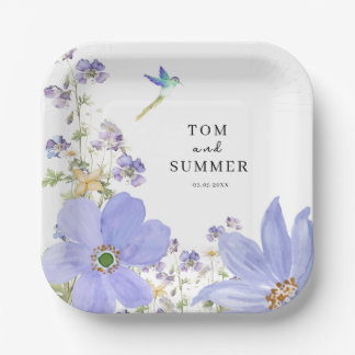 Dreamy Lilac Wedding Paper Plate