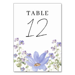 Dreamy Lilac Wedding Table Place Number