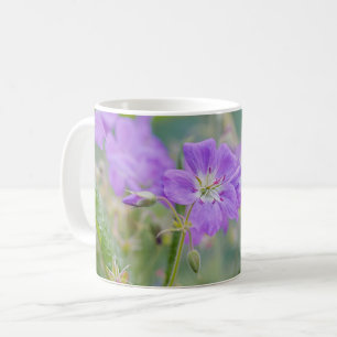 Dreamy Lilac Wildflower Geranium Photo And Name Coffee Mug
