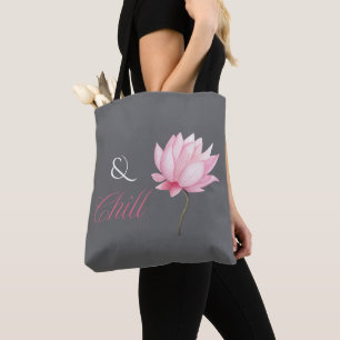 Dreamy Lotus “& Chill”, Relaxing Wellness Gift Tote Bag