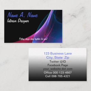 Dreamy Magenta And Blue Sweep Business Card