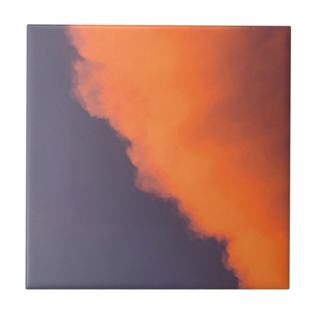 Dreamy, magical clouds  in dreamy, magical colours ceramic tile (Front)