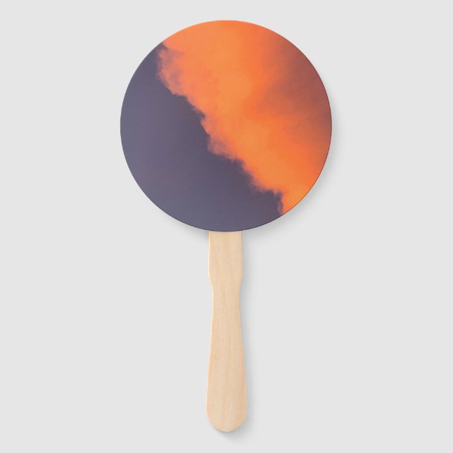 Dreamy, magical clouds  in dreamy, magical colours hand fan (Front)