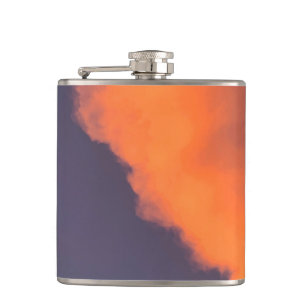 Dreamy, magical clouds  in dreamy, magical colours hip flask