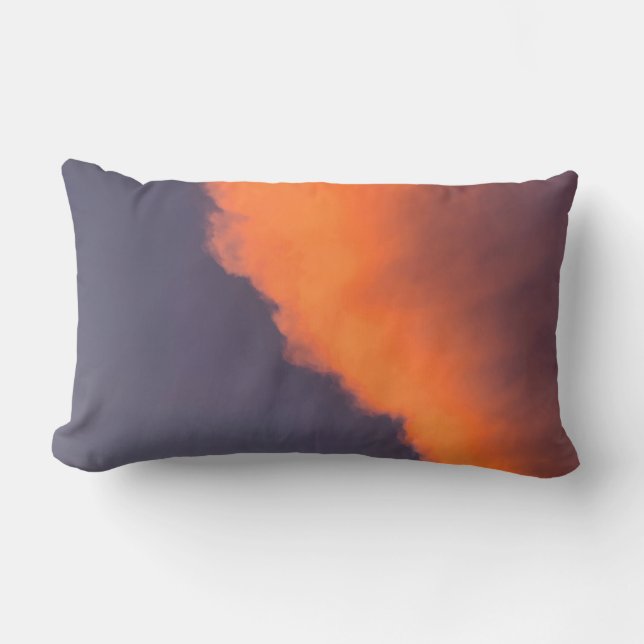 Dreamy, magical clouds  in dreamy, magical colours lumbar cushion (Front)