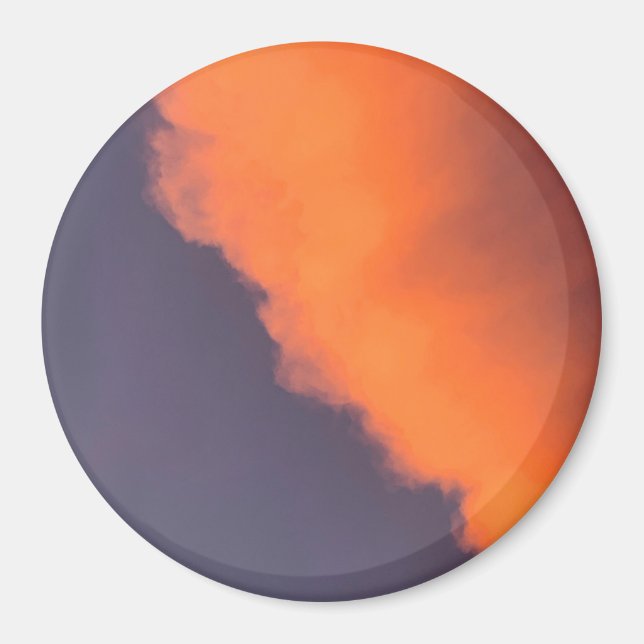 Dreamy, magical clouds  in dreamy, magical colours magnet (Front)