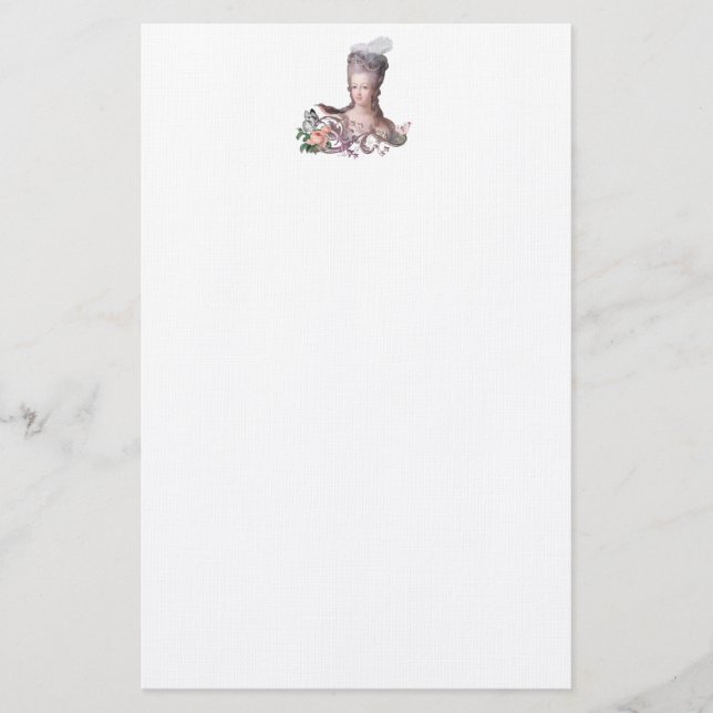 Dreamy Marie Antoinette Personal Stationery (Front)