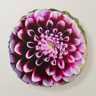 Dreamy Maroon Petals Round Cushion